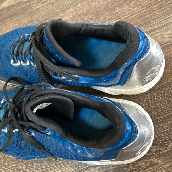 Adidas mens supportive basketball sneakers 9.5 EUC blue silver black - Picture 8 of 9